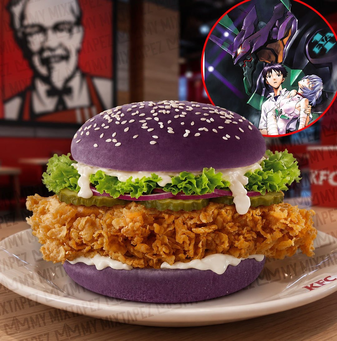 KFC Evangelion Purple Unit-01 burger $7.91