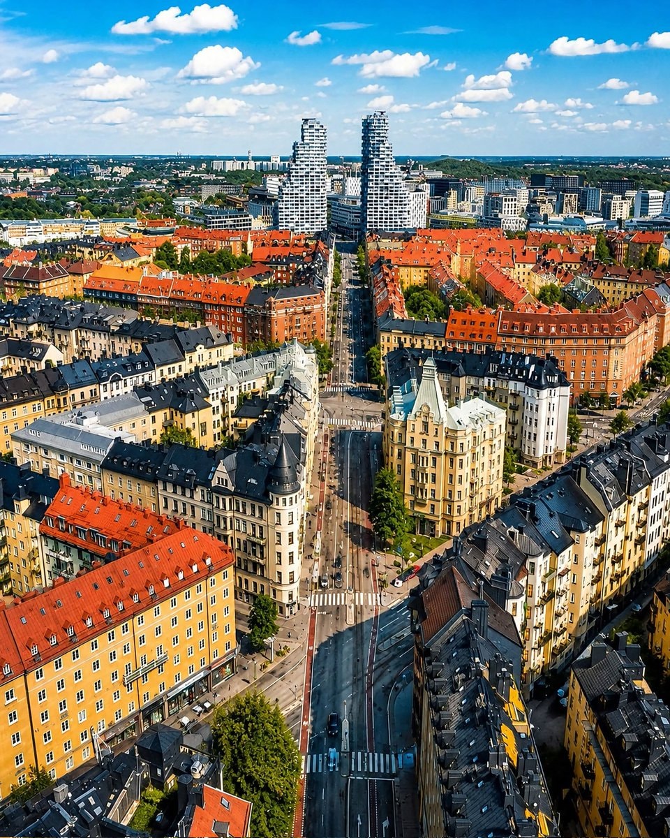 Stockholm Sweden aerial view