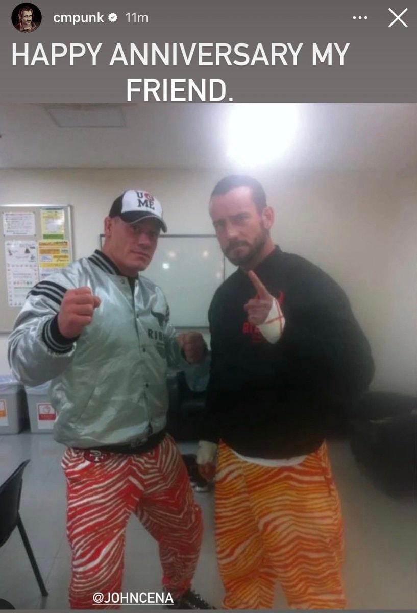 CM Punk John Cena 15 year anniversary
