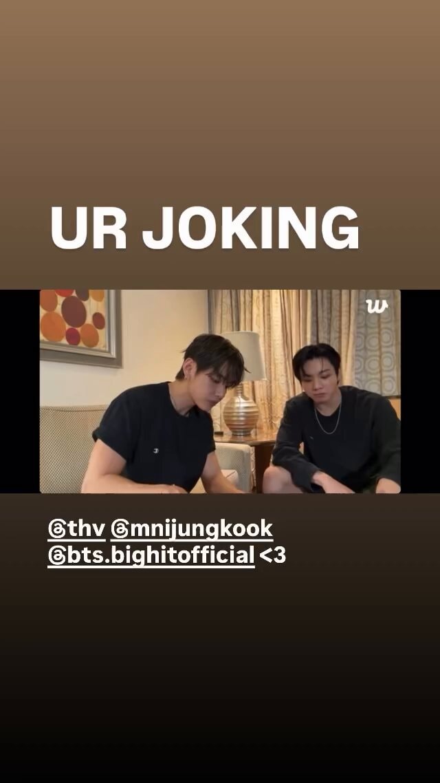 Jungkook Taehyung Weverse live Amie Blu