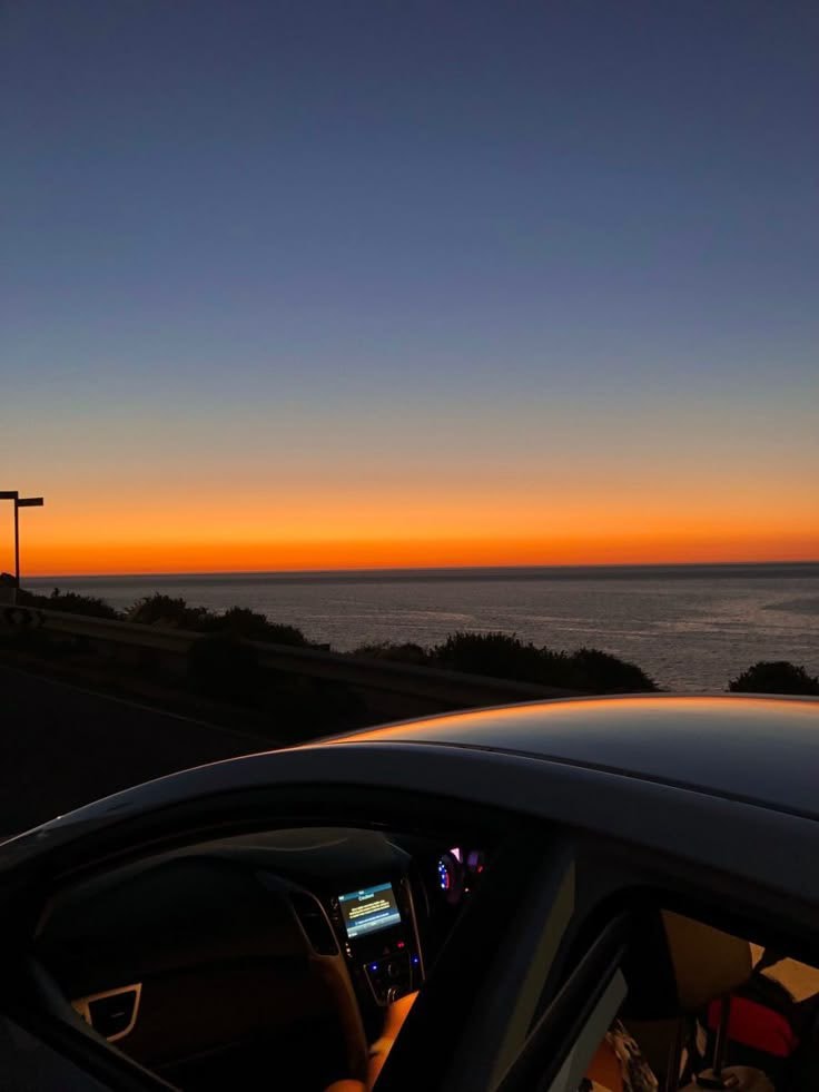 sunset reflection in car mirror (photo 2 of 2)