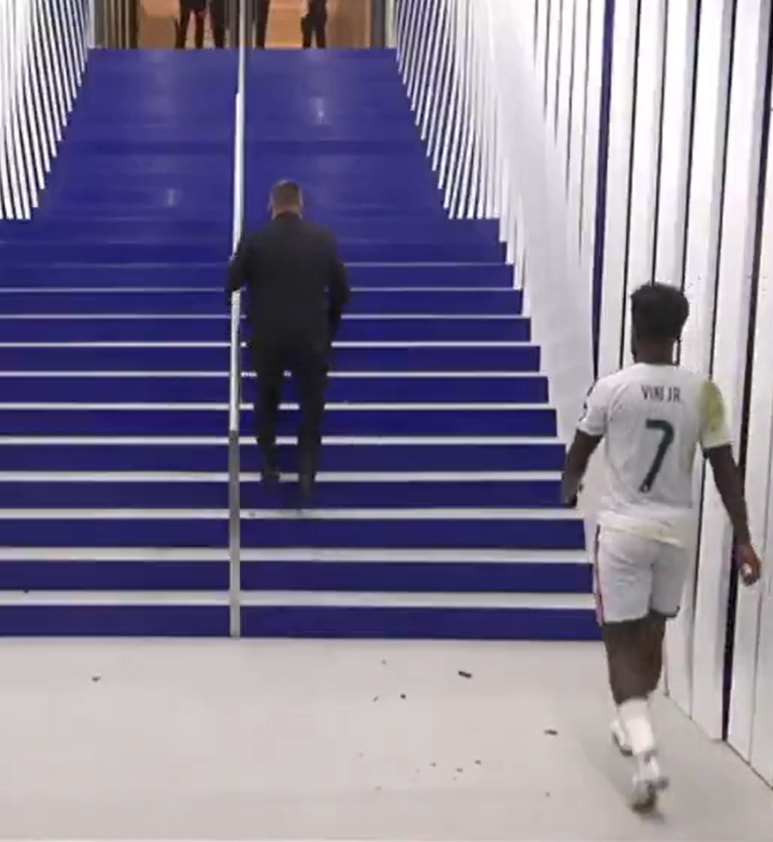 Vinicius Jr leaves stadium vs Leipzig Vinicius Jr leaves stadium vs Leipzig