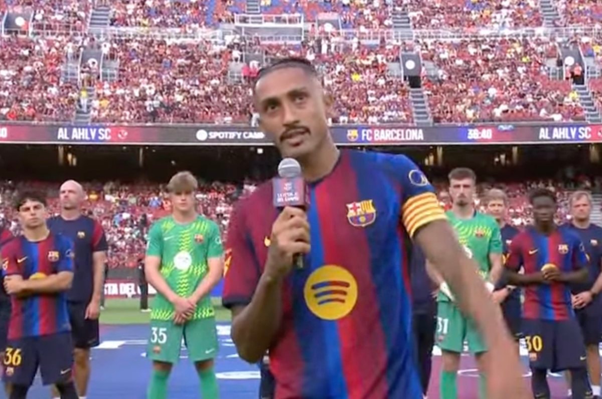 Raphinha Barcelona speech