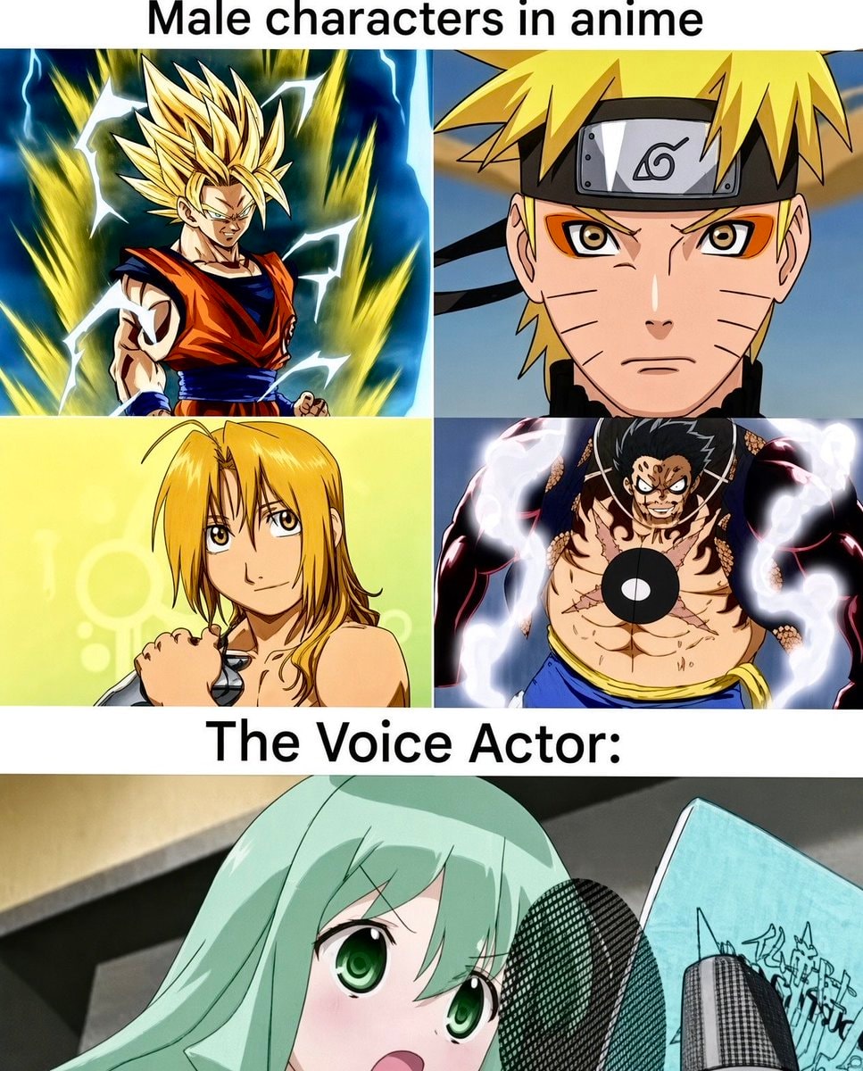 Anime characters and voice actor Anime characters and voice actor