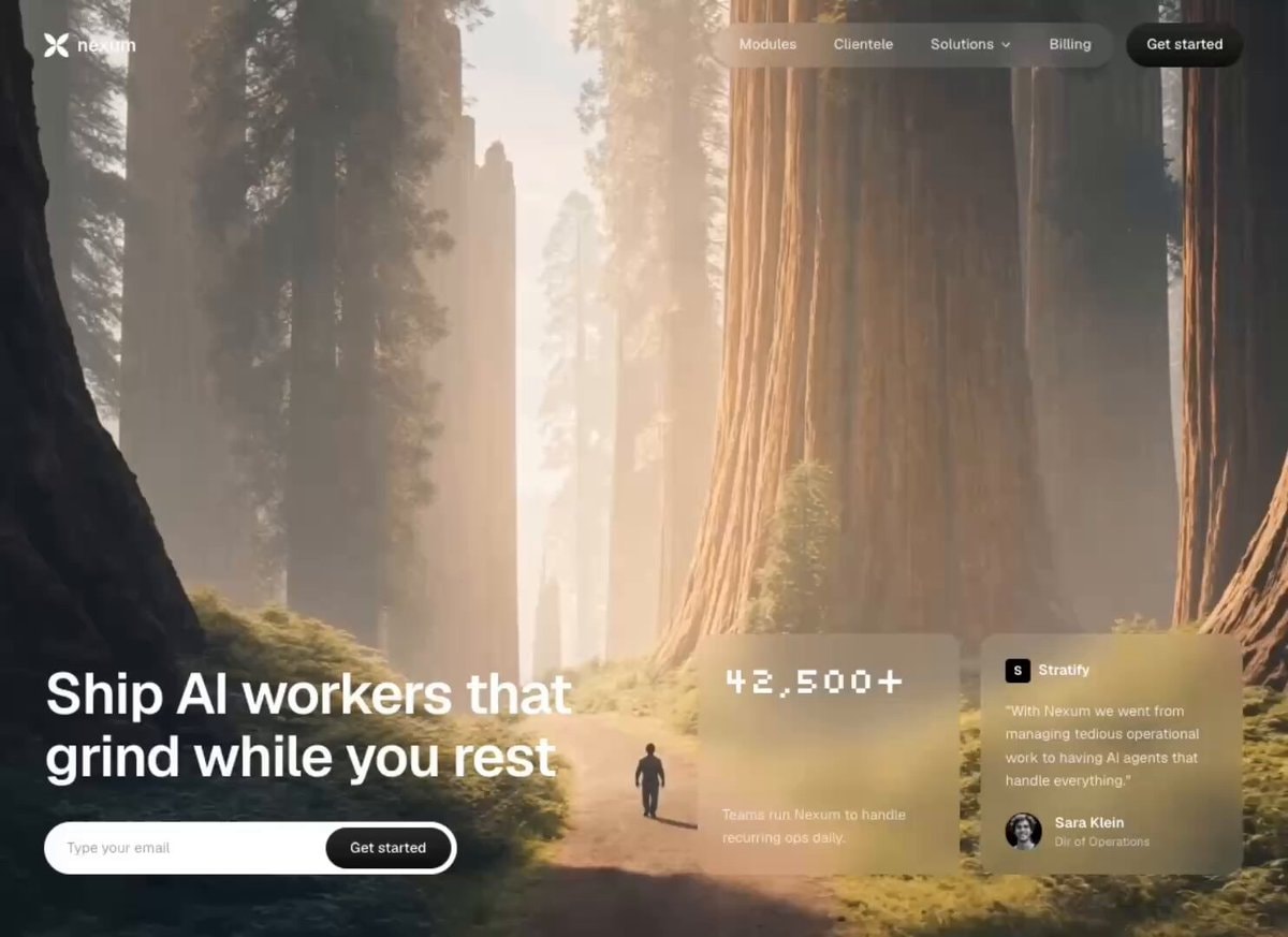 Nexum Modules landing page