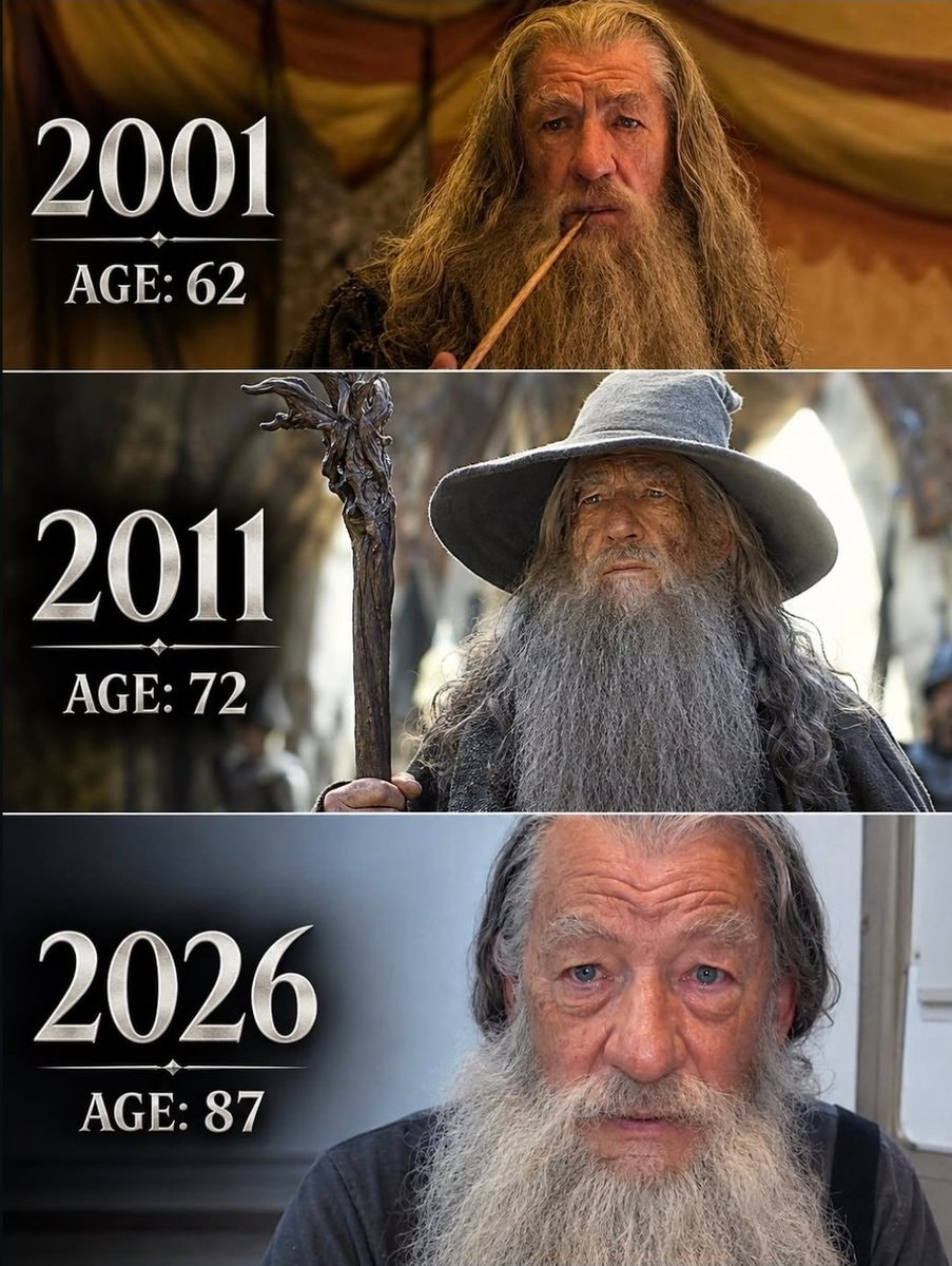 Gandalf the Grey three-panel montage
