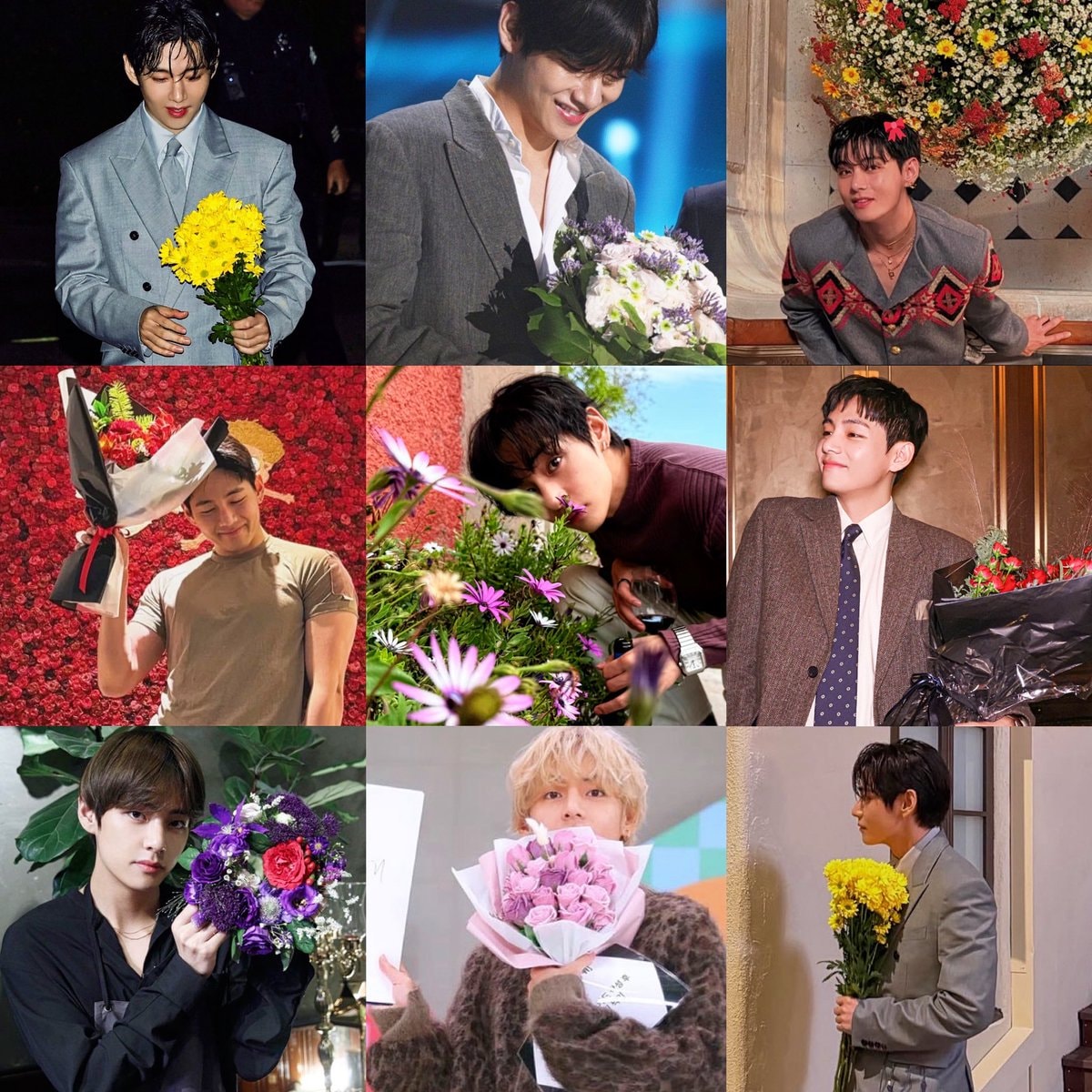 TAEHYUNG with flowers