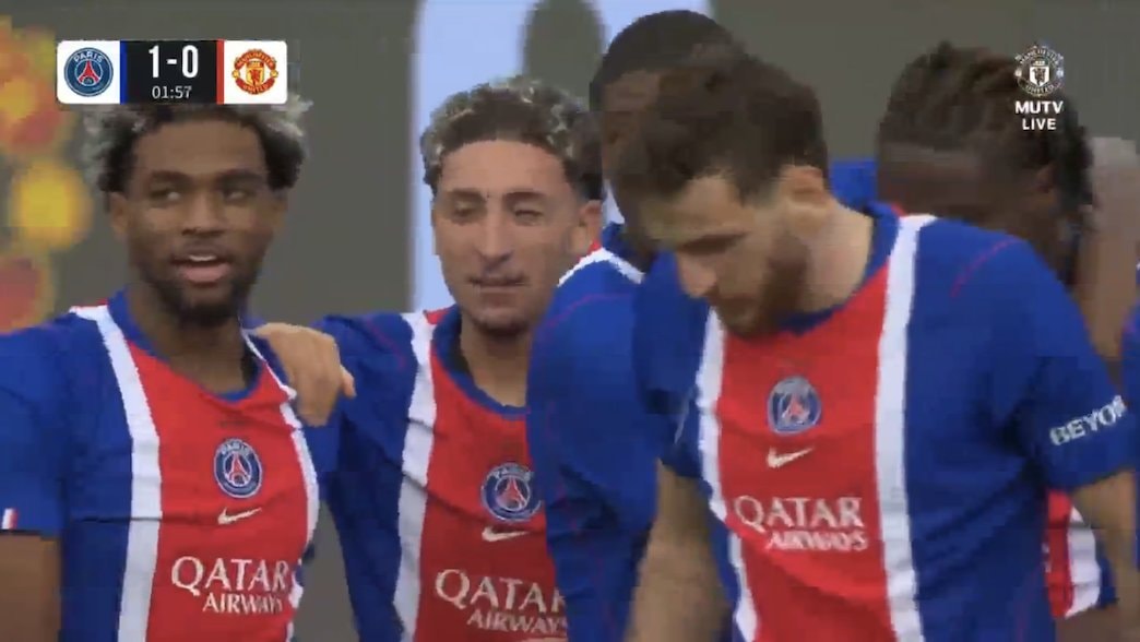 PSG Mbaye goal Manchester United