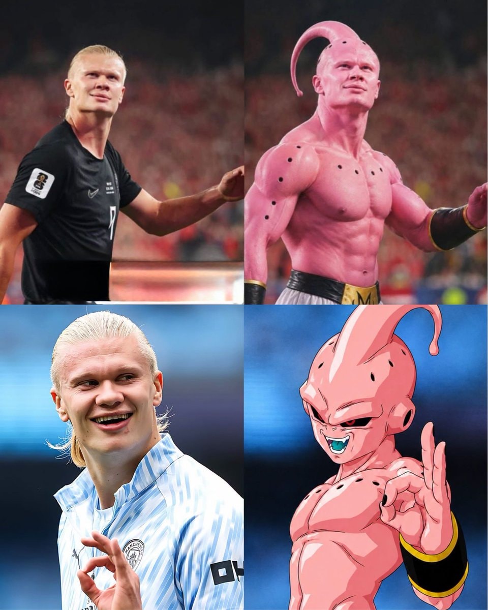 Erling Haaland Majin Buu comparison