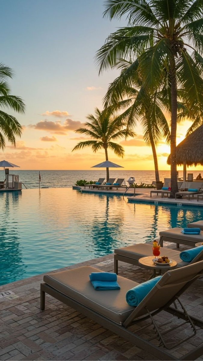 Jamaica resort sunset
