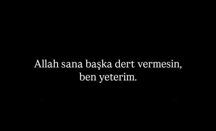 Turkish text on black screen