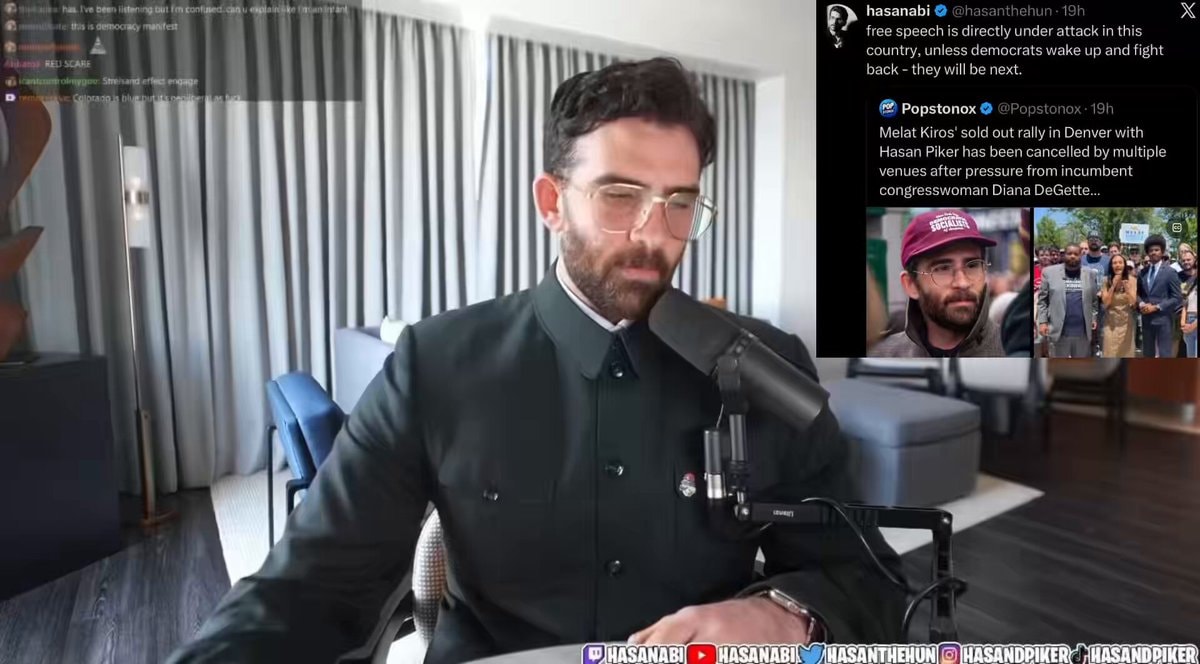 Hasan Piker calls out Democrats over Denver rally cancellations