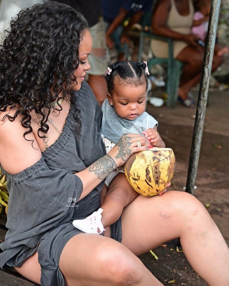 Rihanna with baby