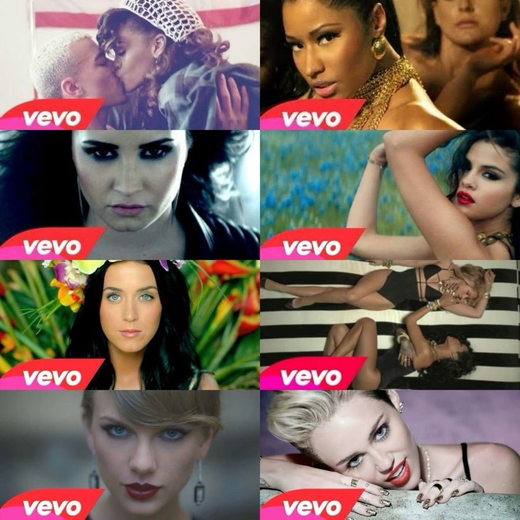 Vevo era music video collage