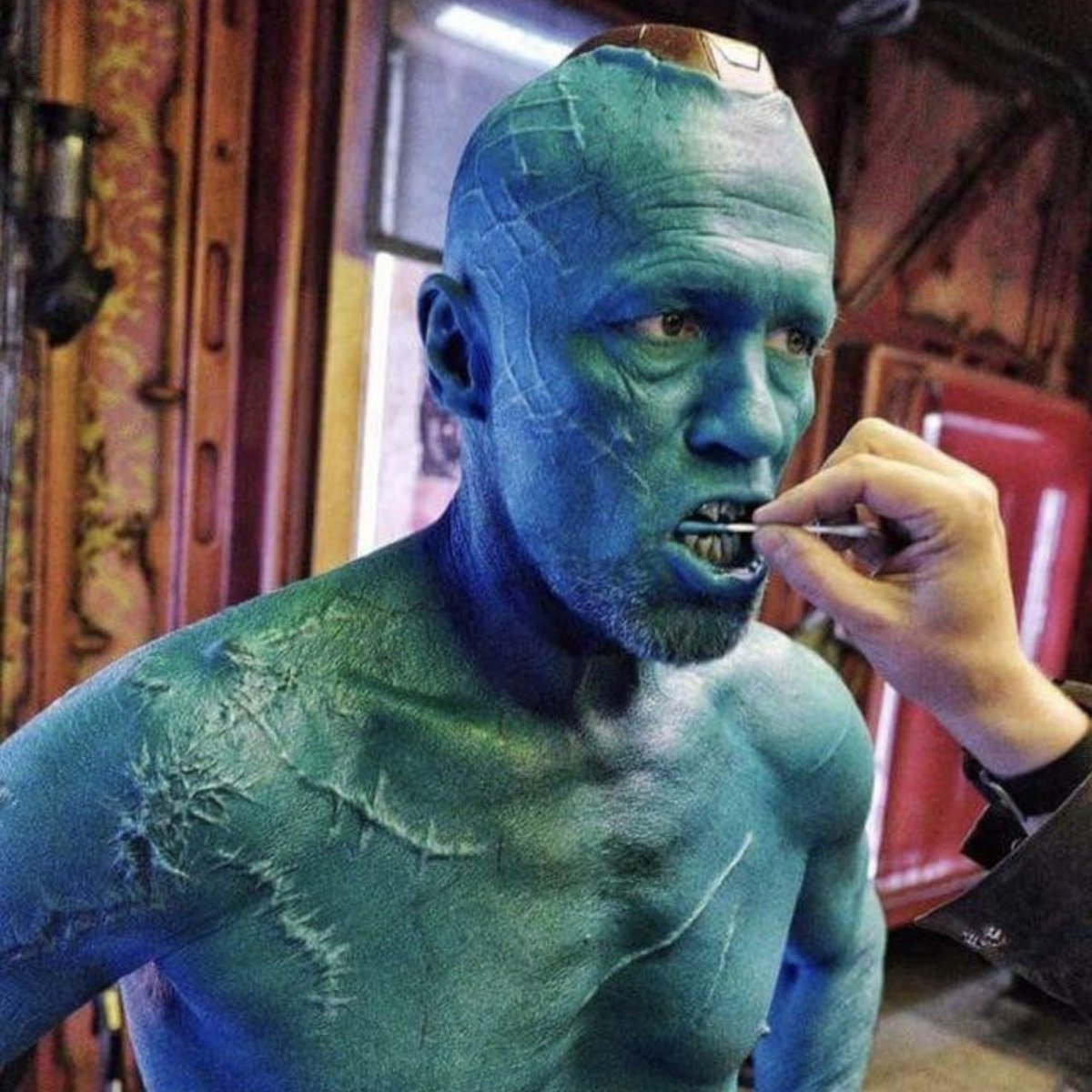 Michael Rooker as Yondu makeup