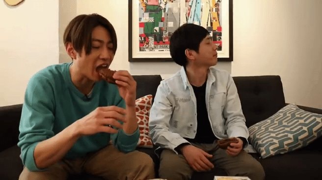 Candid chocolate snack moment