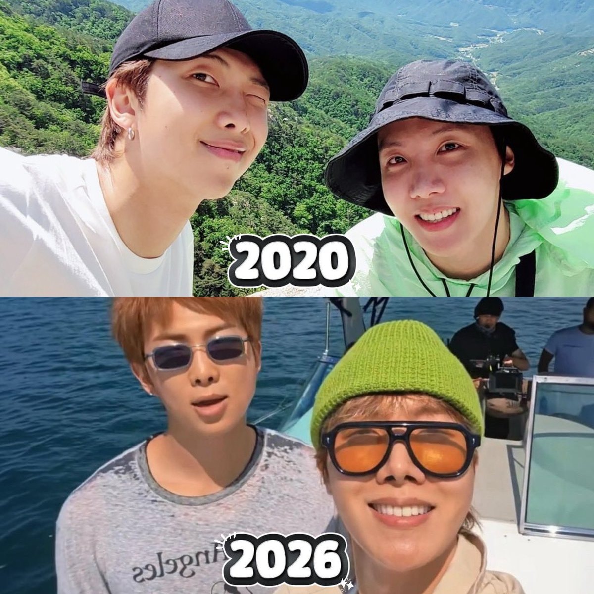 RM and J-Hope 2020 vs 2026