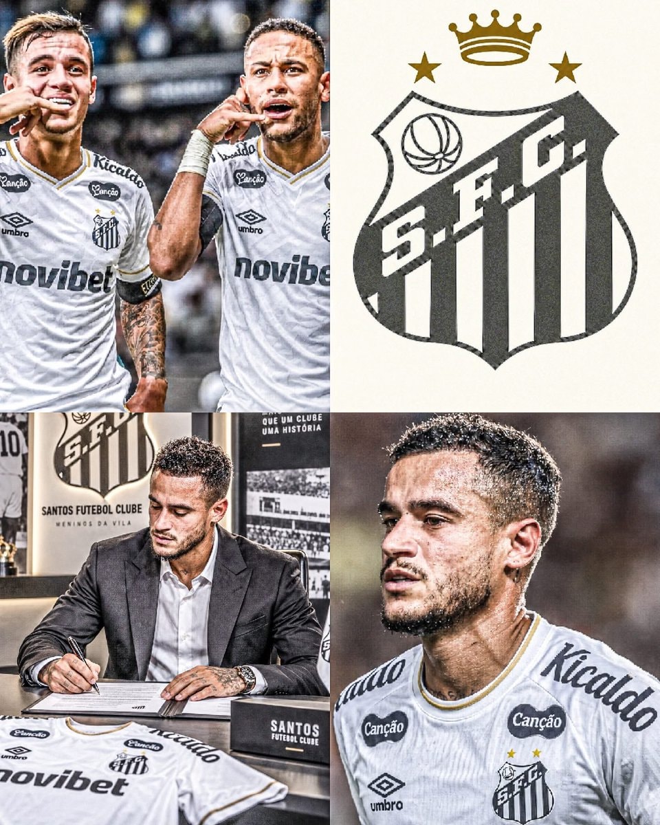 Philippe Coutinho signs for Santos