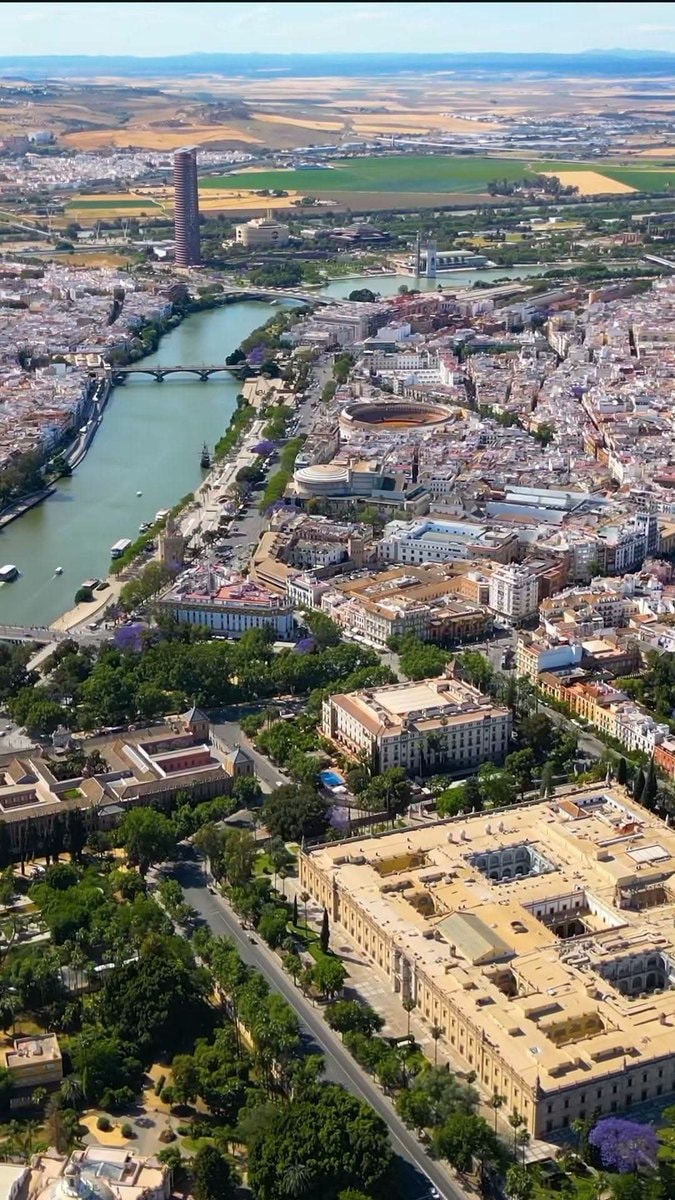 Seville Spain aerial view