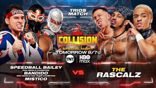 Speedball Mike Bailey Bandido Mistico vs The Rascalz AEW Collision