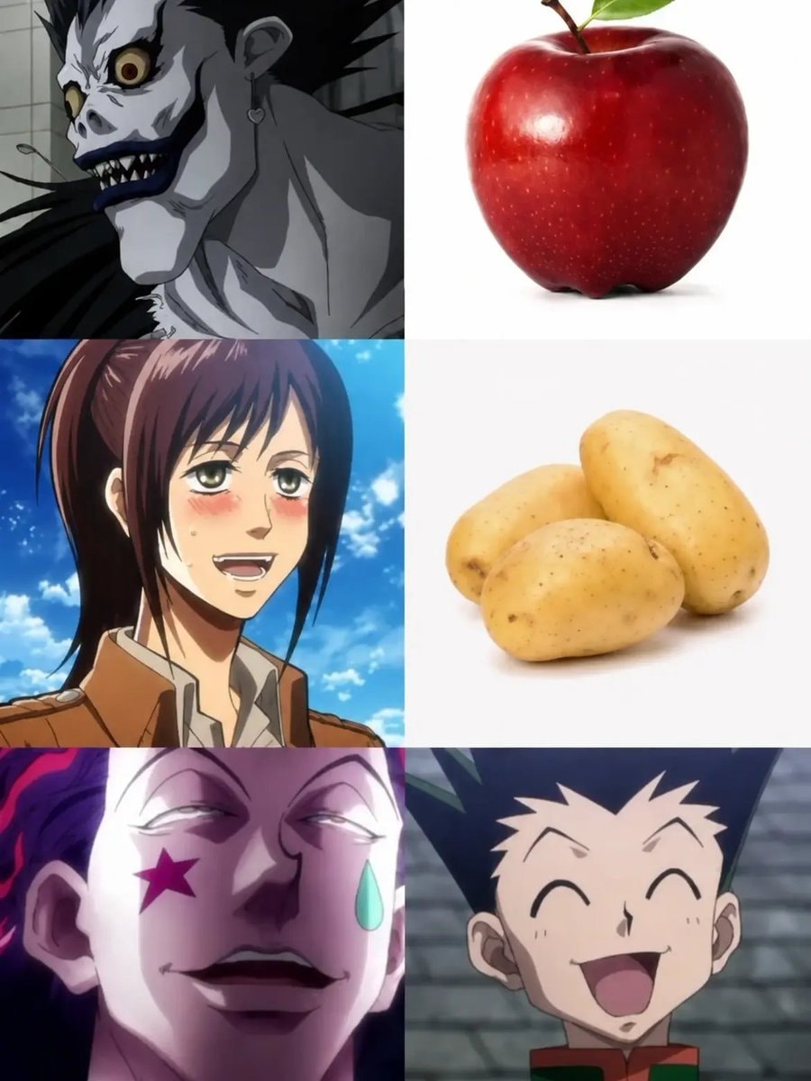 Death Note Attack on Titan Hunter x Hunter food meme