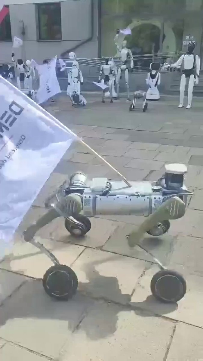 Robots protest AI rules in Warsaw