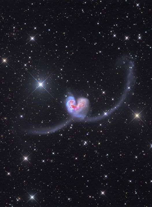 NGC 4038 and NGC 4039 heart galaxies