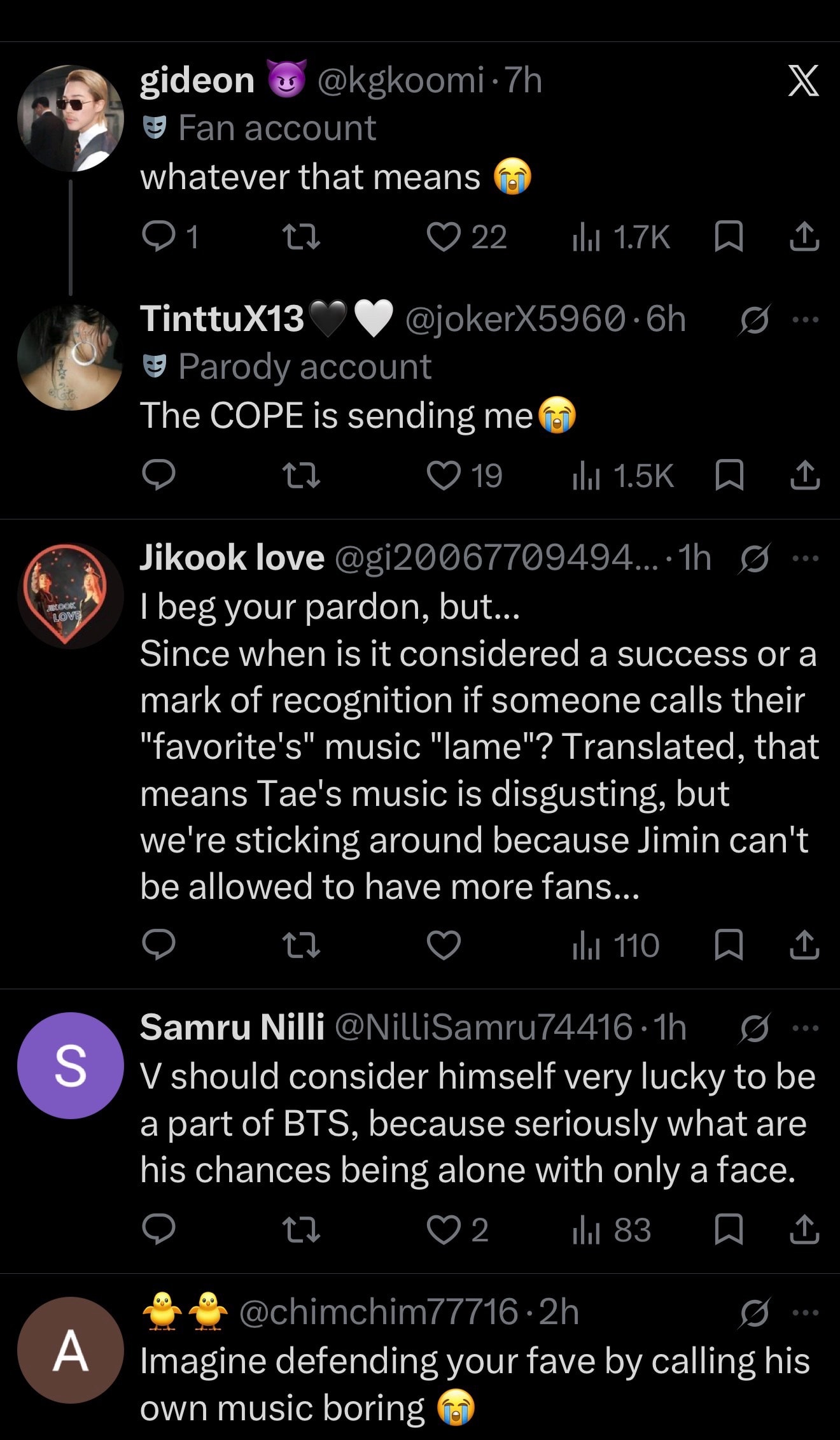 BTS Jimin and V Billboard chart meme (photo 3 of 3)