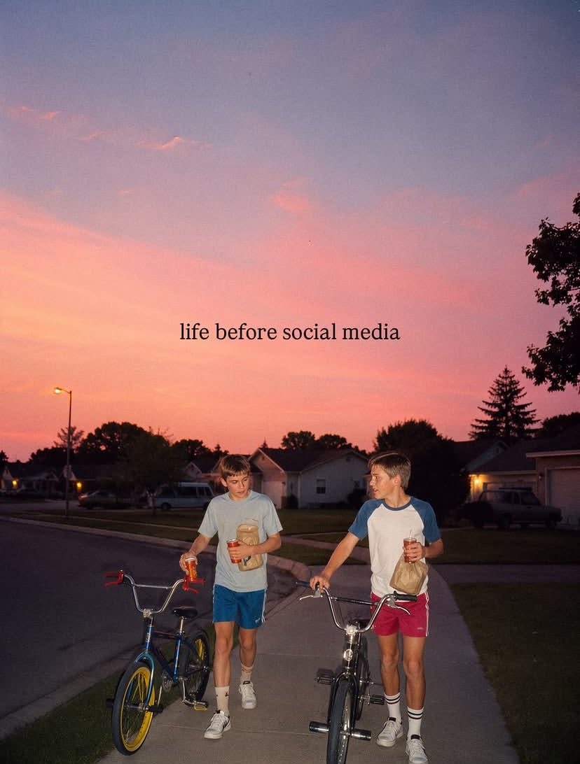 life before social media boys bikes