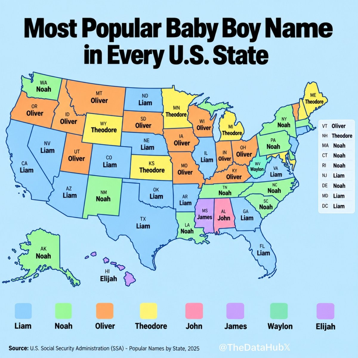 most popular baby boy names by state most popular baby boy names by state