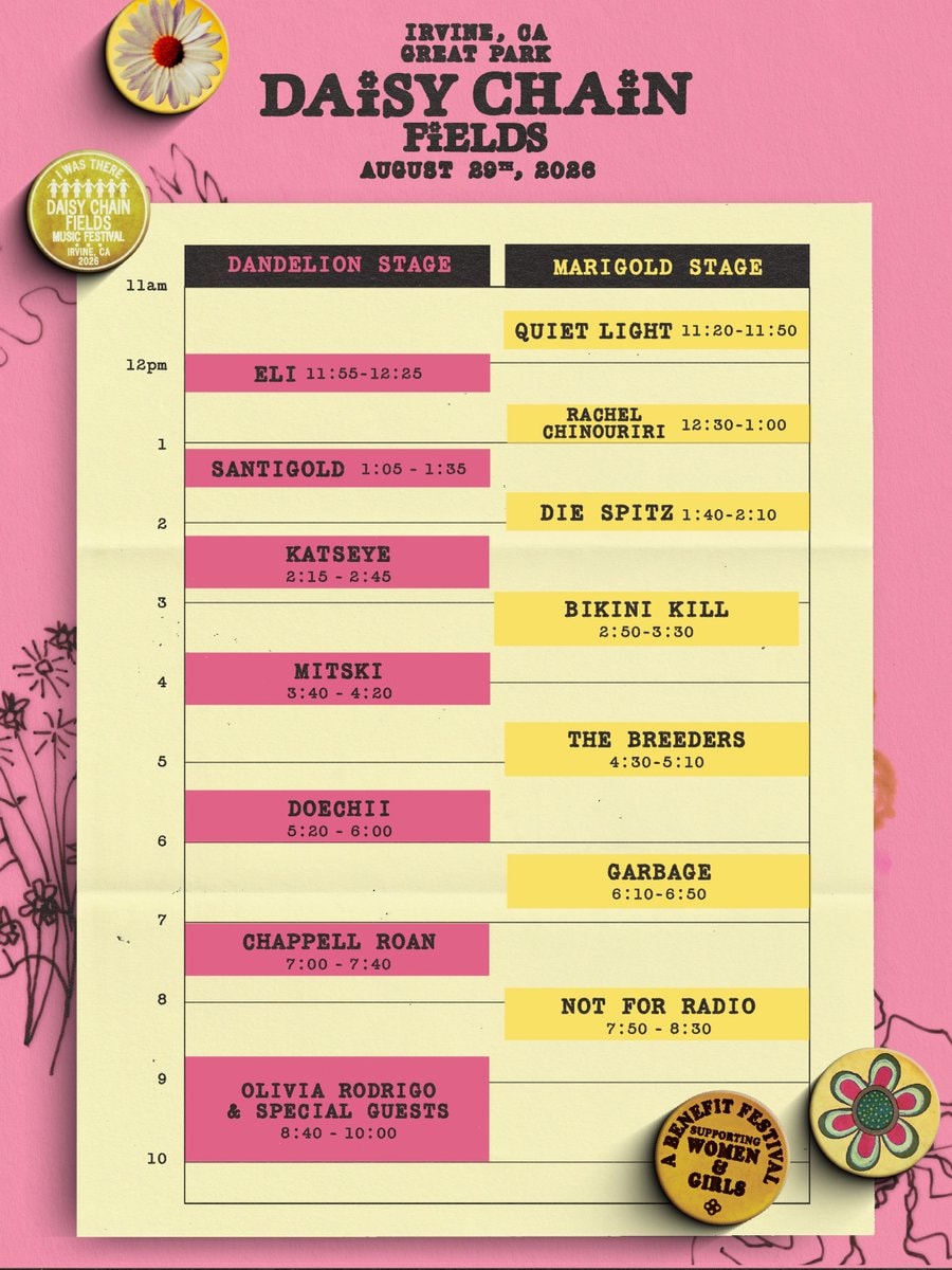 Daisy Chain Fields Festival schedule