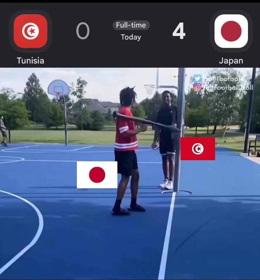 Tunisia vs Japan 4-0 full time