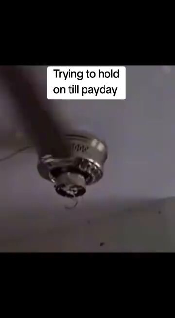 Ceiling fan holding on