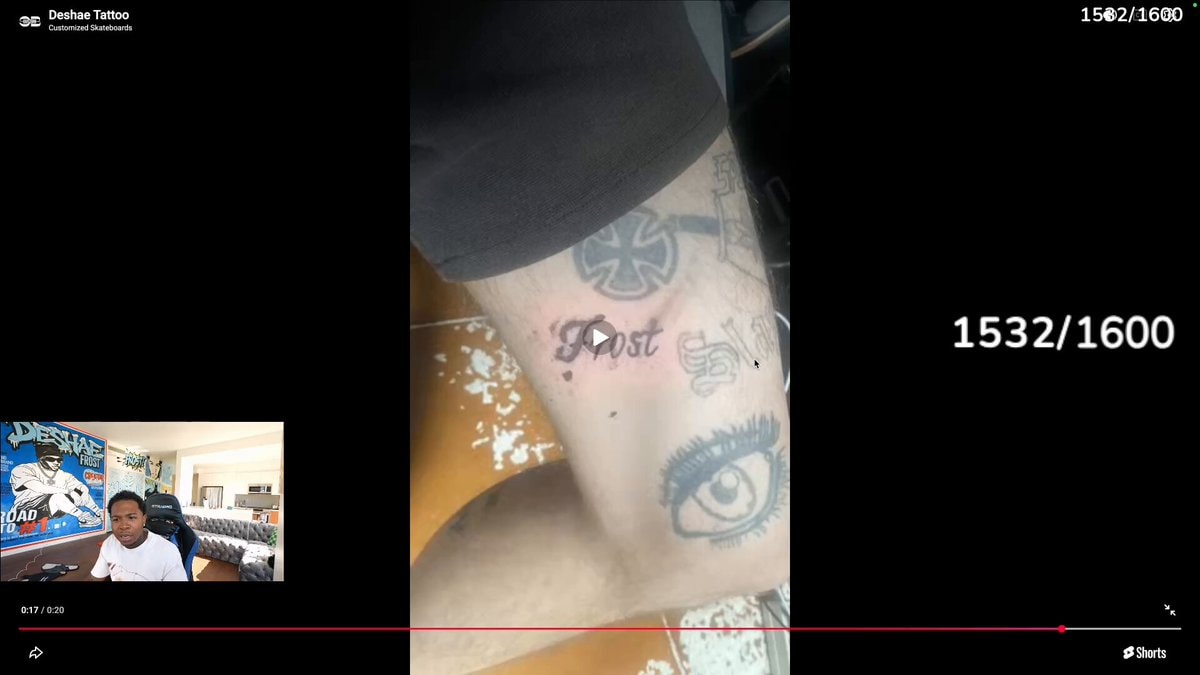 Deshae Frost fan inner thigh tattoo reaction