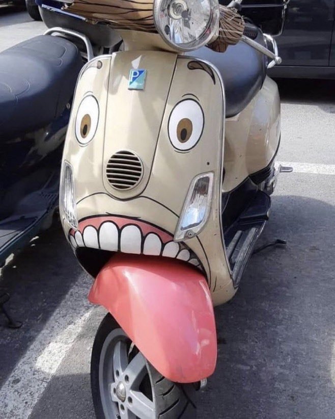 scooter with P logo