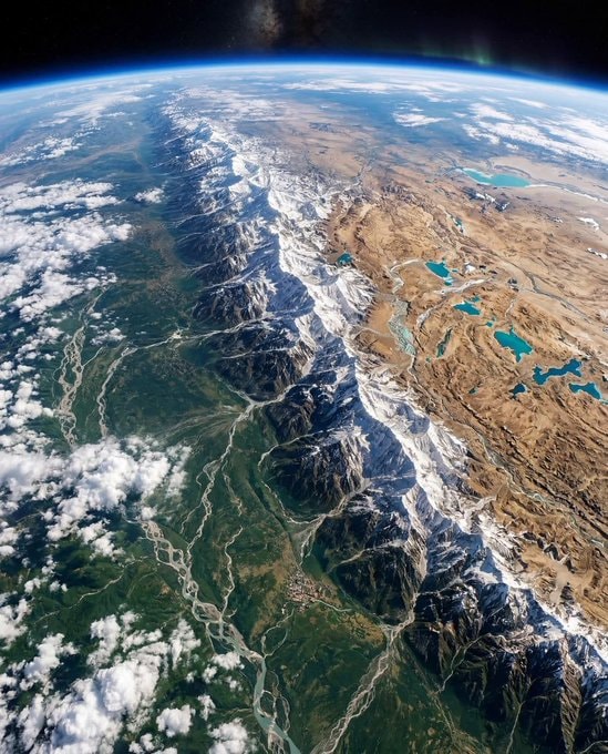Himalayas visible from space