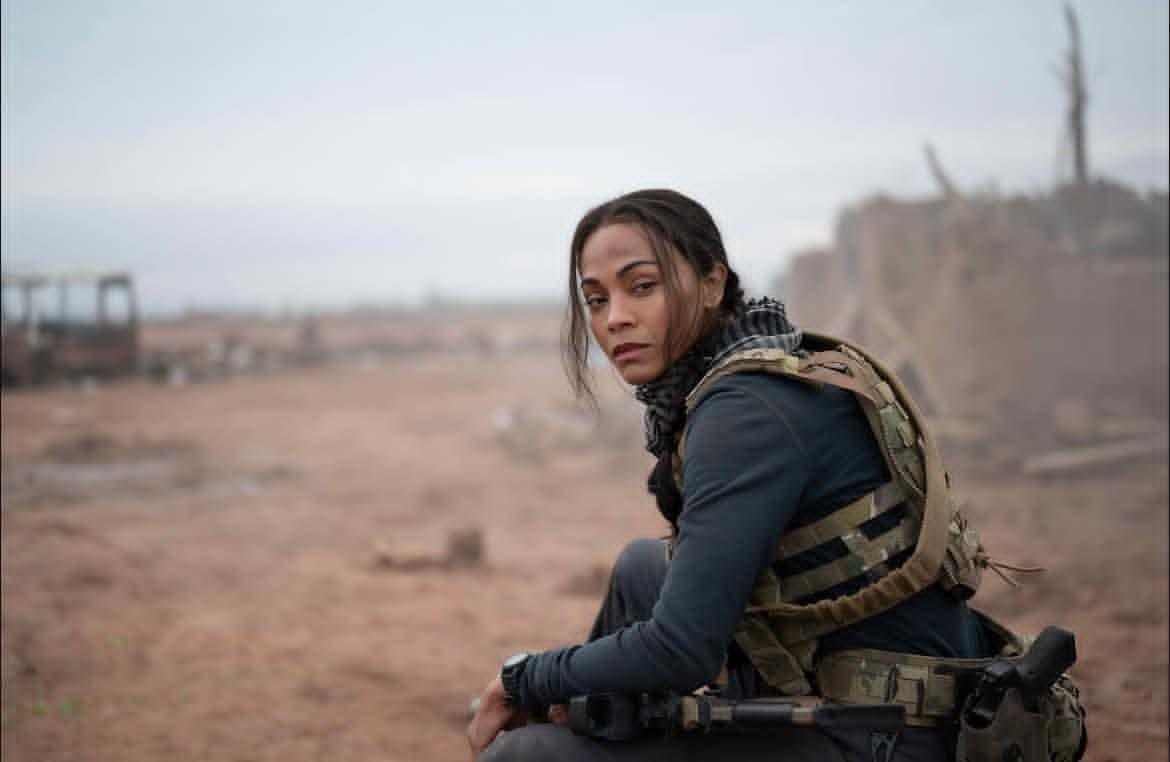 Zoe Saldana tactical gear