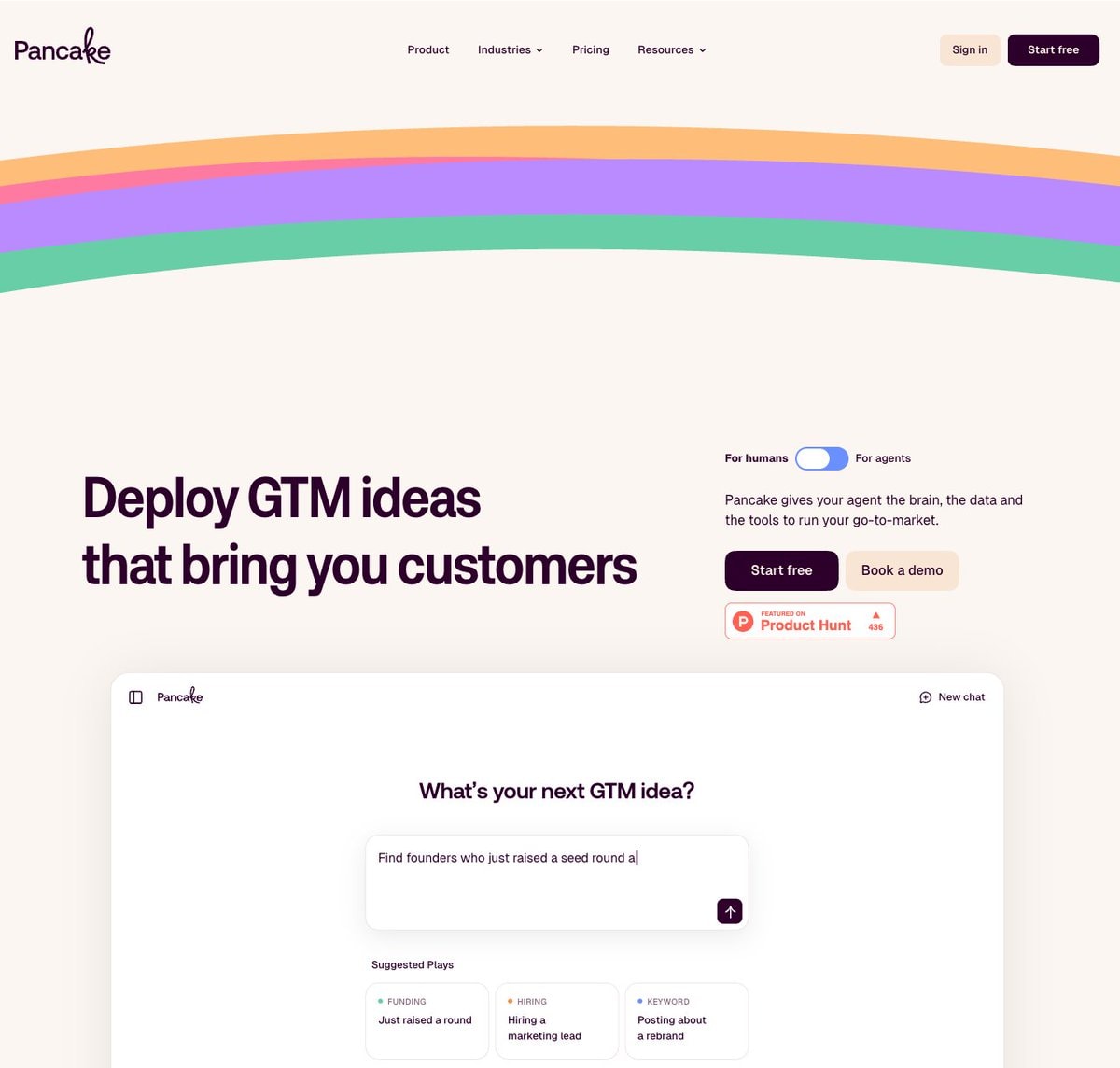 PANCAKE GTM launch on Product Hunt PANCAKE GTM launch on Product Hunt