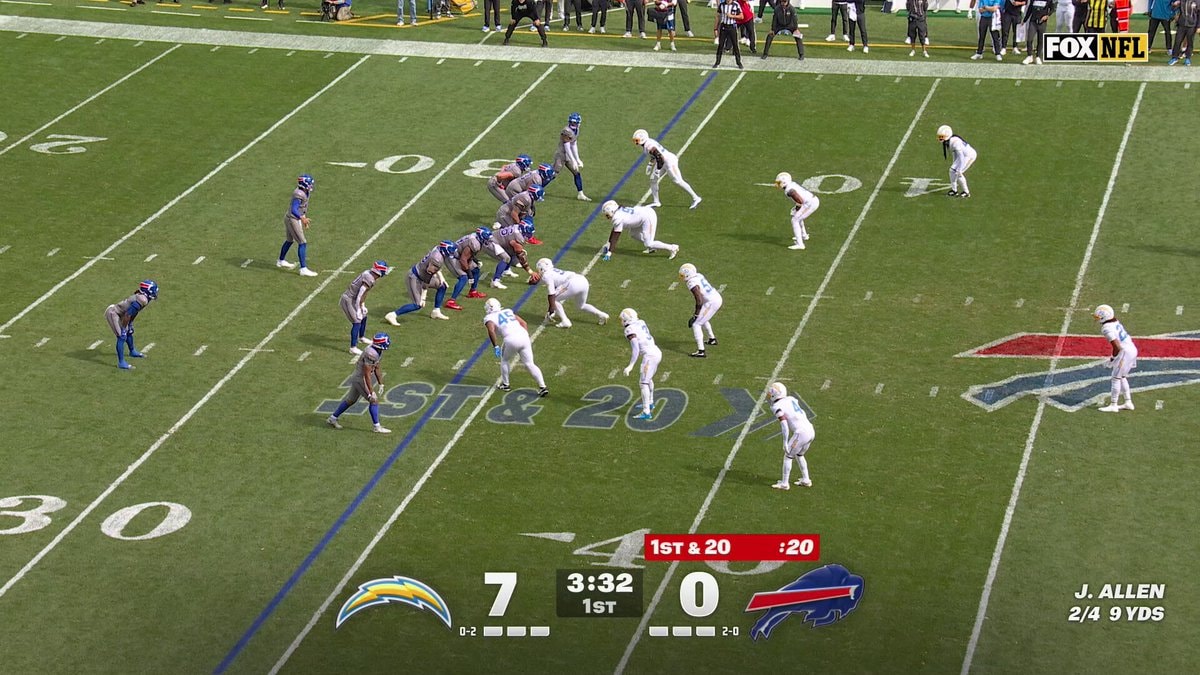 Josh Allen interception vs Chargers