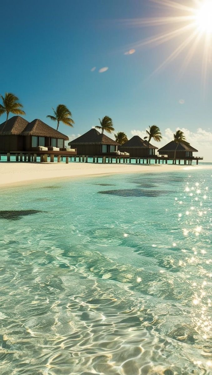 Maldives overwater bungalows