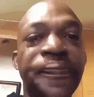 Man crying selfie video