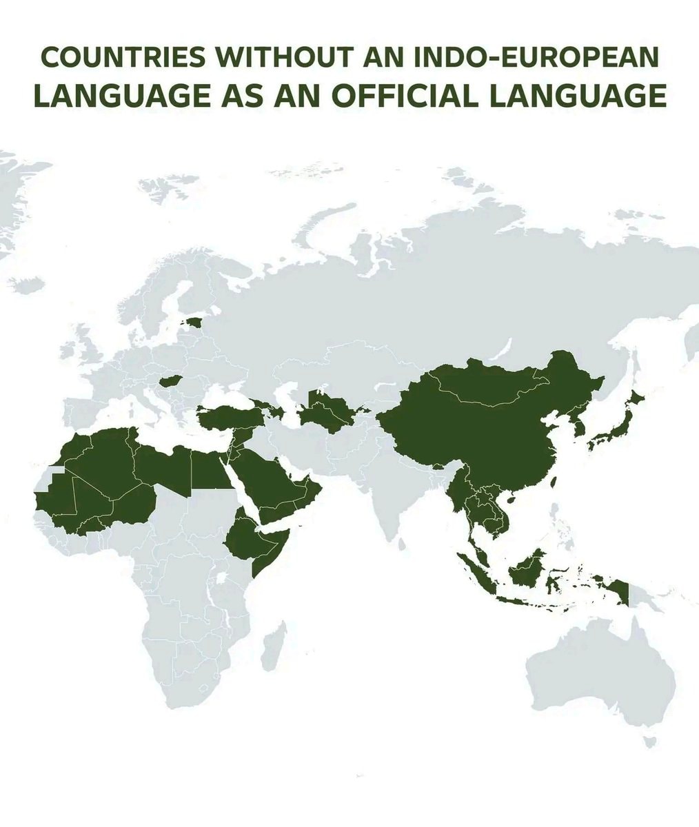 Countries Without an Indo-European Official Language