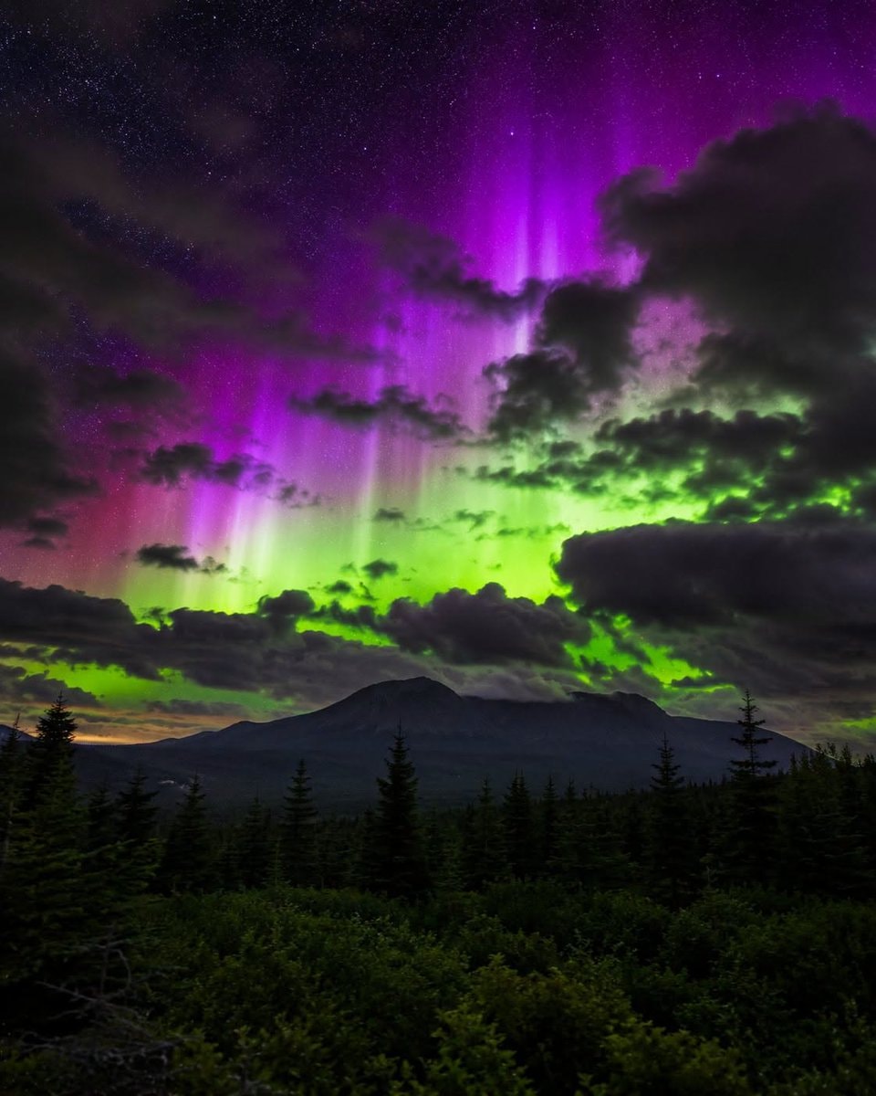 Northern Lights Mount Katahdin Maine