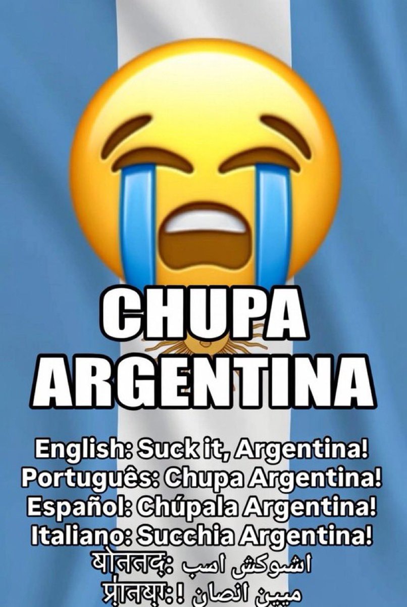 CHUPA ARGENTINA taunt with flag
