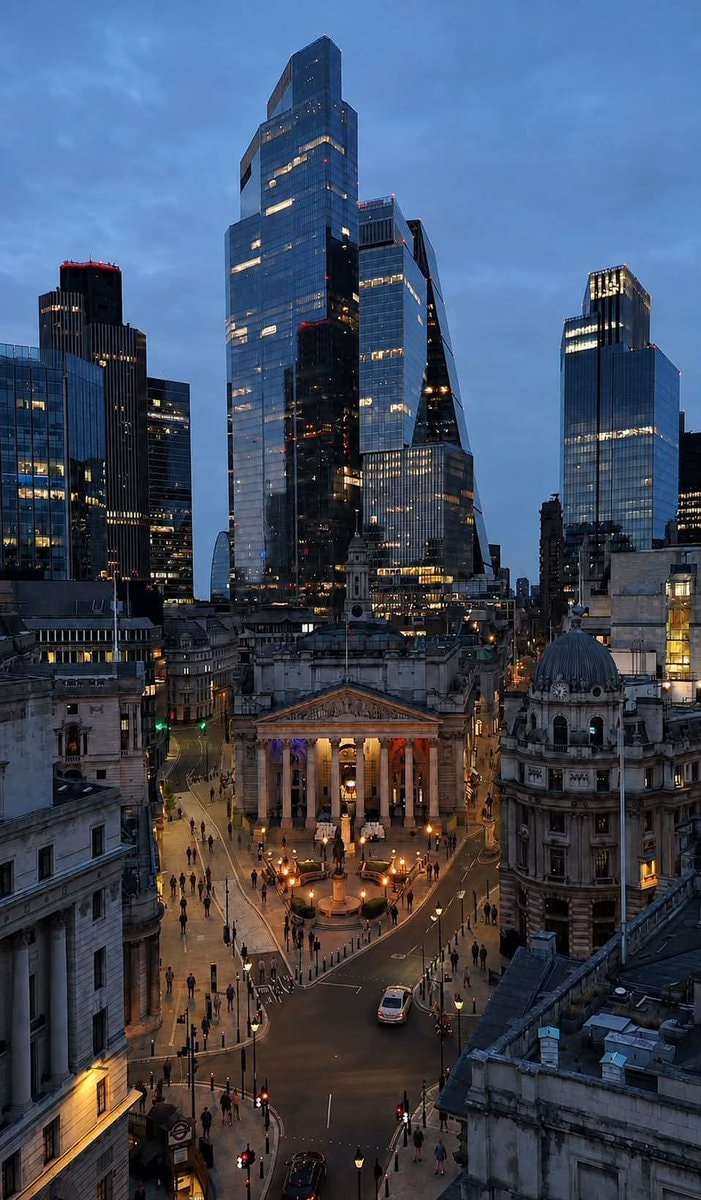 City of London dusk skyline