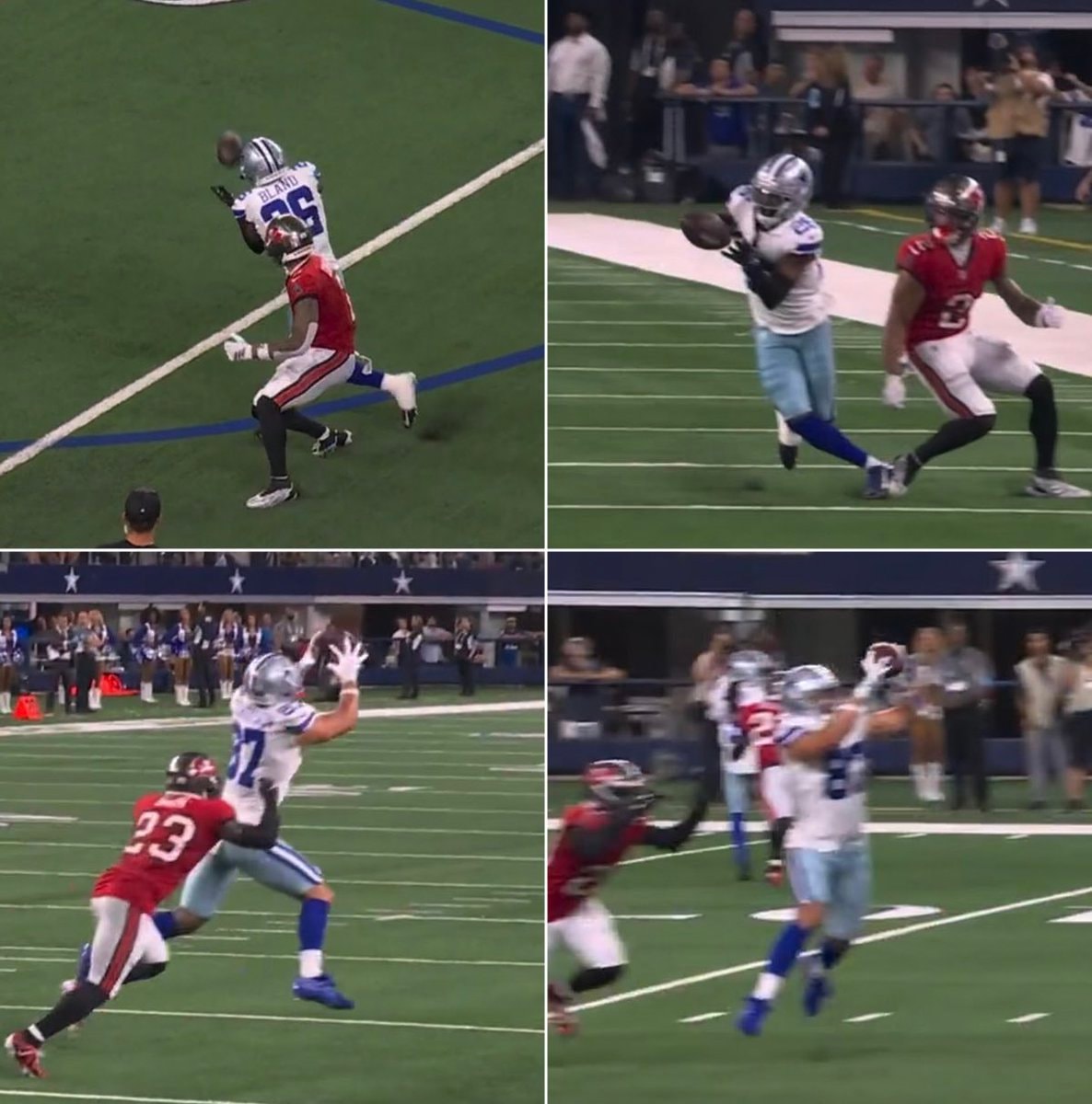 Dallas Cowboys dropped passes