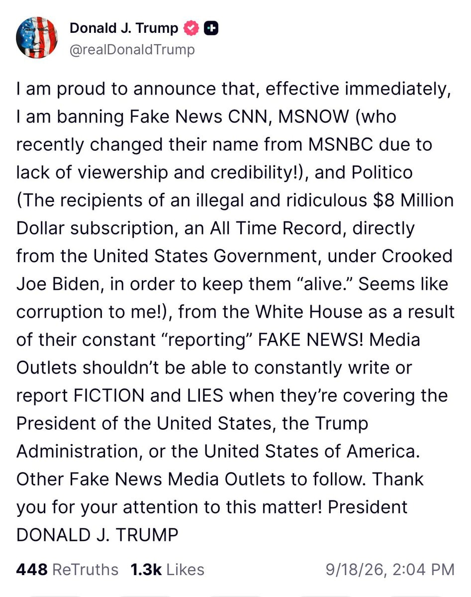 Donald Trump White House media ban