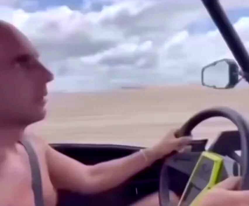 Man takes blind friend to desert to drive