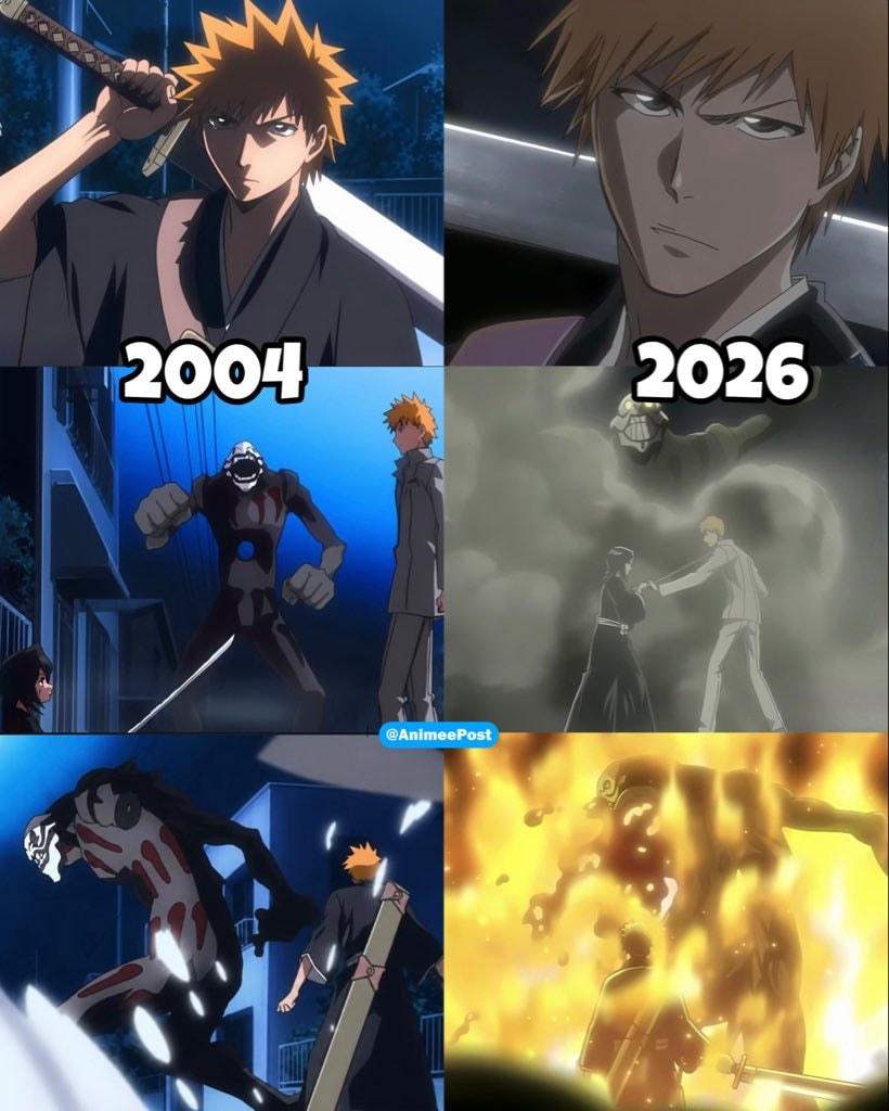 Ichigo Kurosaki 2004 vs 2026