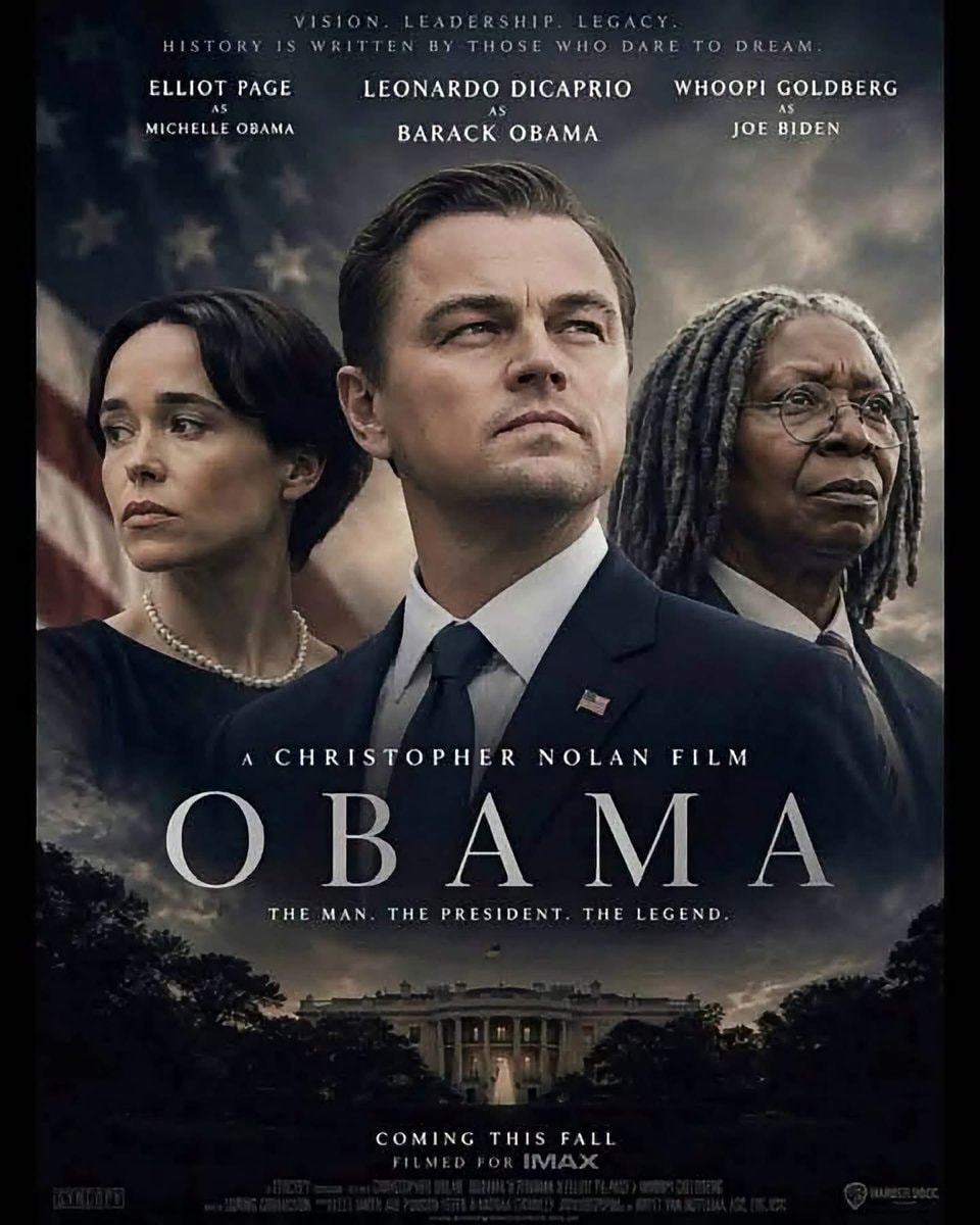 OBAMA movie poster Elliot Page DiCaprio Whoopi Goldberg